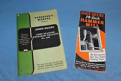 $19 • Buy John Deere OM-B2-1155 Corn Planter Four-Row Tractor No. 490 & Hammer Mill Book