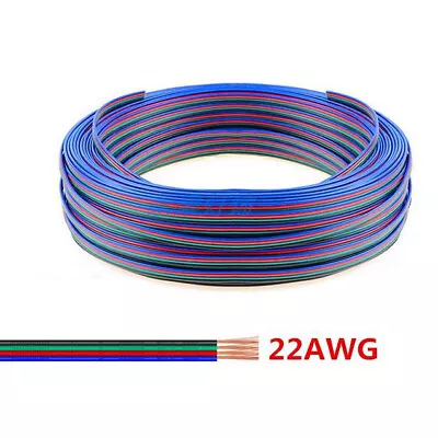 1-100M 4pin Extension Connector Wire Cable 22AWG Cord Fr 5050 3528 RGB LED Strip • $5.99