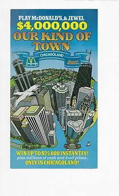1982 RARE McDonalds  Our Kind Of Town  Chicagoland Game Stamp Booklet $4000000 • $1000