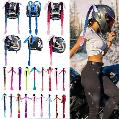 Gradient Ramp Helmet Decor Ponytail Hair Extension Box Braid Pigtail Motorcycle • $12.20