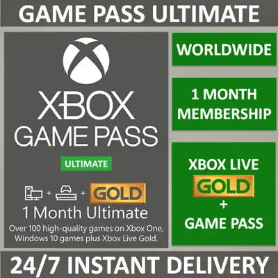 Xbox Live 1 Month Game Pass Ultimate Live Gold Membership  • £9.99