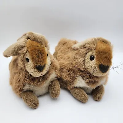 Men's Plush Slippers Rabbit Bunny Faux Fur Brown  Size M (7-8) • $22.45