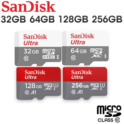SanDisk Ultra Micro SD Memory Card Class 10 SDHC SDXC 16GB 32GB 64GB 128GB 256GB • £6.50