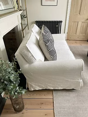 Stunning M&S Loose Washable Cover Cream 2 Seater Sofa Fully Sprung - DELIV POSS • £595