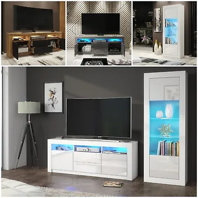 Living Room Set 2 Pieces | TV Unit | Display Cabinet | Gloss Doors | ⭐⭐⭐⭐⭐ • £169.90