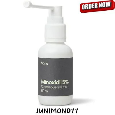 Sons Minoxidil 5% Cutaneous Solution Hair Regrowth & Thickener Formula For Hair • £26.10