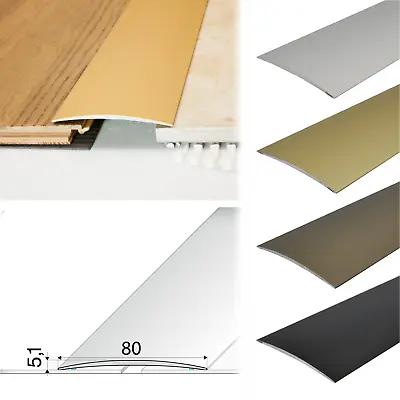 £9.49 • Buy 80x1000mm Self-adhesive Anodised Aluminium Door Edging Floor Trim Threshold