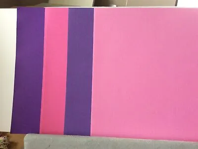 4 X A 4 SHEETS DESIGNER PAPER / CARD * LINEN * PURPLES PINKS  * 210 Gsm. * A • £1.50