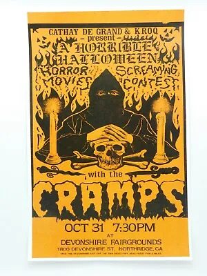 $14.95 • Buy The Cramps On Halloween At Devonshire Downs 1981 Vintage La Punk Concert Poster