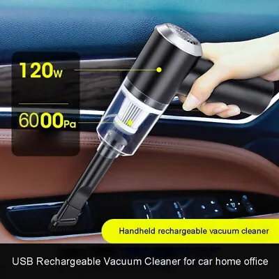 $13.39 • Buy 120W Rechargeable Mini Electric Vacuum Cleaner Duster For Car/PC/Keyboard/Pet US
