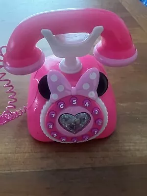 Disney Minnie Mouse Pink Telephone Happy Helpers Talking Toy Works • $10