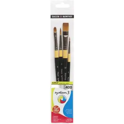 Daler Rowney System 3 Acrylic Paint Brushes - Assorted Sets • £8.75