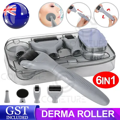 $18.45 • Buy Derma Roller 6 In 1 Titanium Dermaroller Kit Micro Needle Skin Care Anti Aging