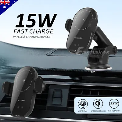 $26.95 • Buy Automatic Clamping Wireless Car Charging Charger Mount Air Vent Phone Holder New