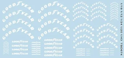 1/18 1/12 1/24 1/20 1/43 Decals Goodyear Tire Good Year GenericTyre Decal TBD675 • £13.08