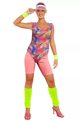 Retro Doll Rollerblade Roller Disco 80s 90s Costume Workout 5-Piece Outfit Set • $54.99