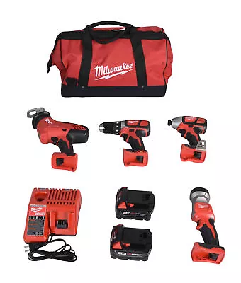 Milwaukee M18 Cordless 4-Tool Combo Kit (2695-24) • $250