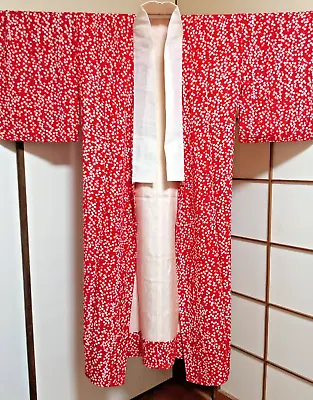 Traditional Japanese Kimono Haori Nagajuban Silk Material Handmade Vintage Retro • $49.99