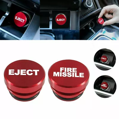 Universal Fire Missile Eject Button Car Cigarette Lighter Cover Red Accessories  • $6.58