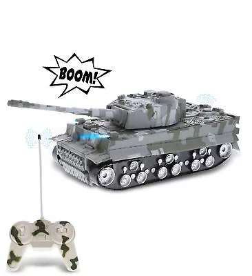Mozlly Army RC Tank Toy With Lights And Battle Sounds And With Rotating Turret • $35.51