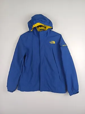 Boys The North Face Hooded Windbreaker Jacket Coat Blue Size 150 • $15