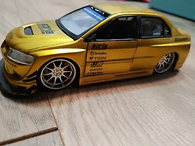 Mitsubishi Evolution Lancer VIII. Jada Toys 1/24 Ralliart Gold Import Tuner Diec • $35