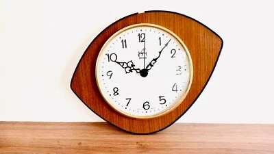 Horloge murale vintage en formica / Années 60 70 - Japy - Label Emmaüs