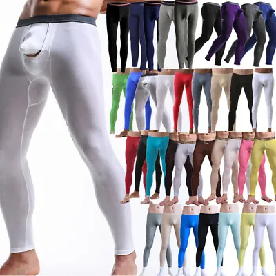 Men's Compression Base Layer Gym Sports Pants Tights Running Bottoms Long Johns • $11.09