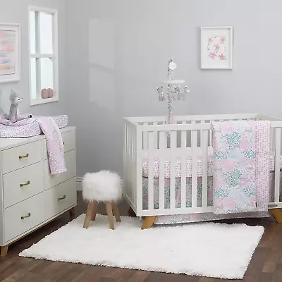 Dwell Studio Sweet Fawn Deer Forest 3 Piece Crib Bedding Set • $44.25