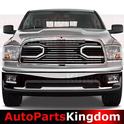 Big Horn Chrome Packaged Grille+Shell Replacement For 09-12 Dodge RAM 15000 • $140.88