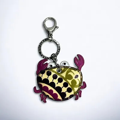 Vera Bradley Crab Seashore Plumb Crazy Keychain Bag Charm Tag • $7.99