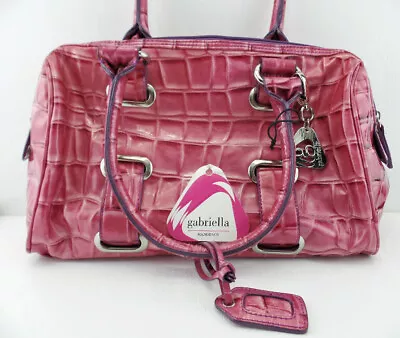 Gabriella Candy Pink Handbag Faux Animal Pattern Zip Top W- 31 Cm H- 24 Cm • £23