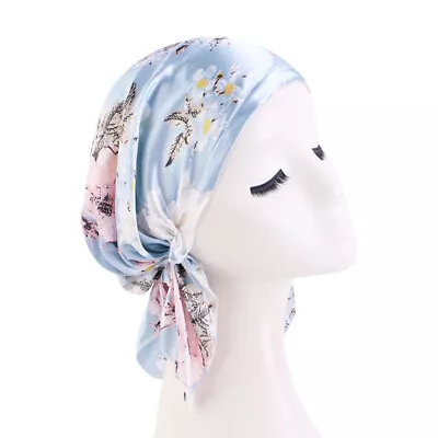 Headscarf Pre Tied Headwear Chemo Satin Scarf Hat Cancer Alopecia FREE UK P&P • £7.49