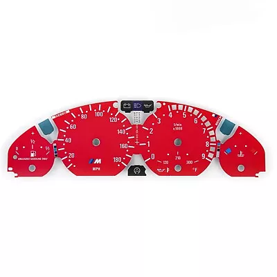 BMW E46 M-Style M3 Red 180 Mph Dash Instrument Cluster Gauge Faces Replacement • $69