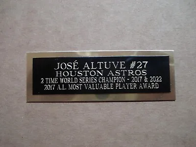 Jose Altuve Astros Nameplate For An Autographed Baseball Display Case 1 X 3 • $4.50