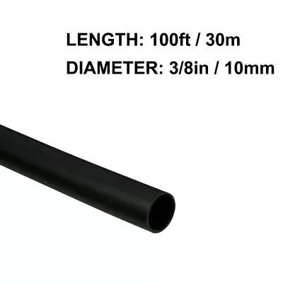 3/8in (10mm) Diameter Heat Shrink Tubing Shrinkable Tube 100ft Black • $11