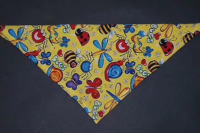 Dog Bandana OVER THE COLLARclothes Pet Size SMLXL Bugs! • $3.90