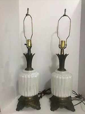 M.C CO Vintage Stunning Glass Table Lamp 3-way Switch - GIM 644/Pineapple Design • $150