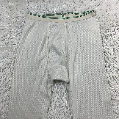 Vintage Hanes Thermal Pants Mens XL Long White Long Johns Base Layer Winter • $18