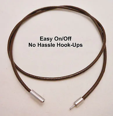 Leather Necklace Cord Surfer Choker 2mm With Bayonet Clasp - Made In USA -Unisex • $7.49