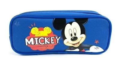 Disney Mickey Mouse Blue Color Pencil Case Pencil Pouch • $7.99