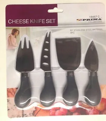 4pc Stainless Steel Cheese Butter Knife Fork Cutter Slicer Serving Set Kitchen • £6.70