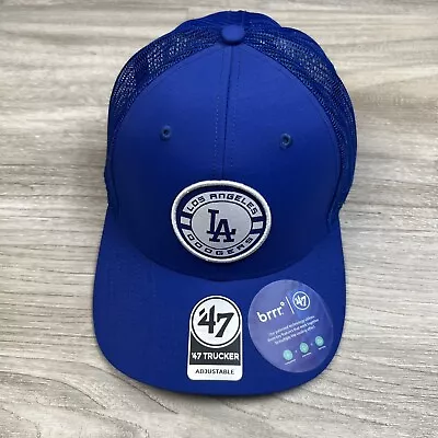 '47 Brand Los Angeles LA Dodgers Men's Royal Blue Perm Circle Trucker Mesh Hat • $27.99