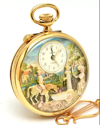 Charles Reuge A Sainte-croix' Open Face Musical Pocket Watch • $4355.93