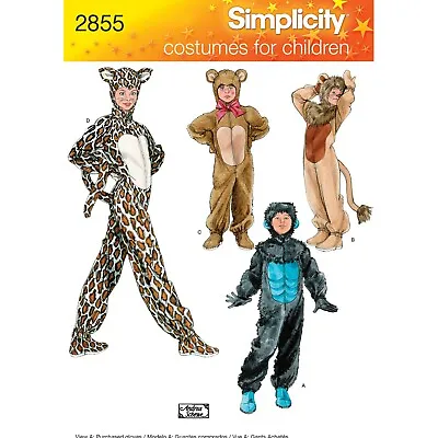 £12.75 • Buy Simplicity Sewing Patterns 2855 Children's Unisex Animal Costumes