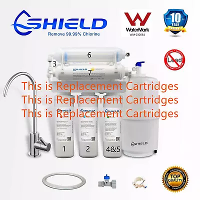 $169.95 • Buy Shield 7 Stages Alkaline Reverse Osmosis Water Filter System Replacement Pack