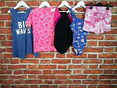 Girls Bundle Age 8-9 Years Next J Lewis Matalan Etc Shorts Tee Swimwear 134cm • £14.99