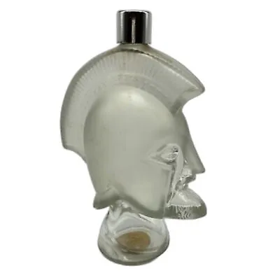 Vintage Avon Tribute To Men Cologne Spartan Knight Head Empty Clear Glass Bottle • $8