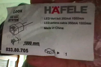 Hafele Loox LED 350 MA 1000mm 833.80.705 Extension Cable • $10