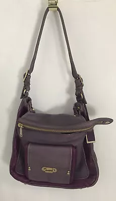 Hobo Purple Lavender Leather Satchel Handbag Purse Strap Spring Gryson Grayson • $42.45